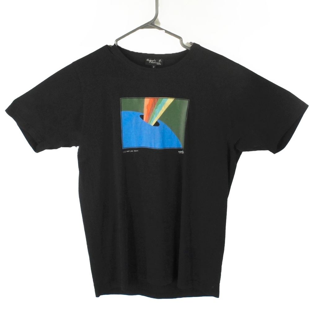 Agnes B. Hommes Mambo Artist Limited Edition Black Short Sleeve Tshirt Top